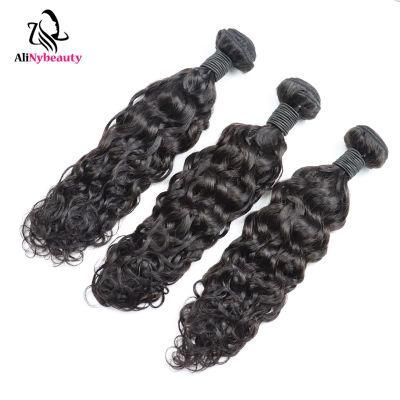 Alinybeauty Cuticle Aligned Hair Virgin Human, Raw Indian Hair Bulk, Double Weft Human Hair Extensions