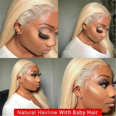 613 Frontal Wigs for Black Women Human Hair Virgin Cuticle Aligned Hair Blond HD Lace Front Wig Straight 613 Full Lace Wigs
