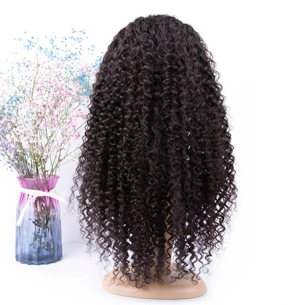 Raw Indian Kinky Curly Human Hair Lace Wig