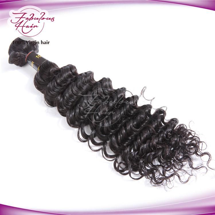 Deep Wave Virgin Brazilian Human Hair Weaving 100% Virgin Hair