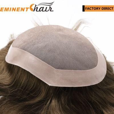 Custom Durable Super Fine Mono Base Men Toupee