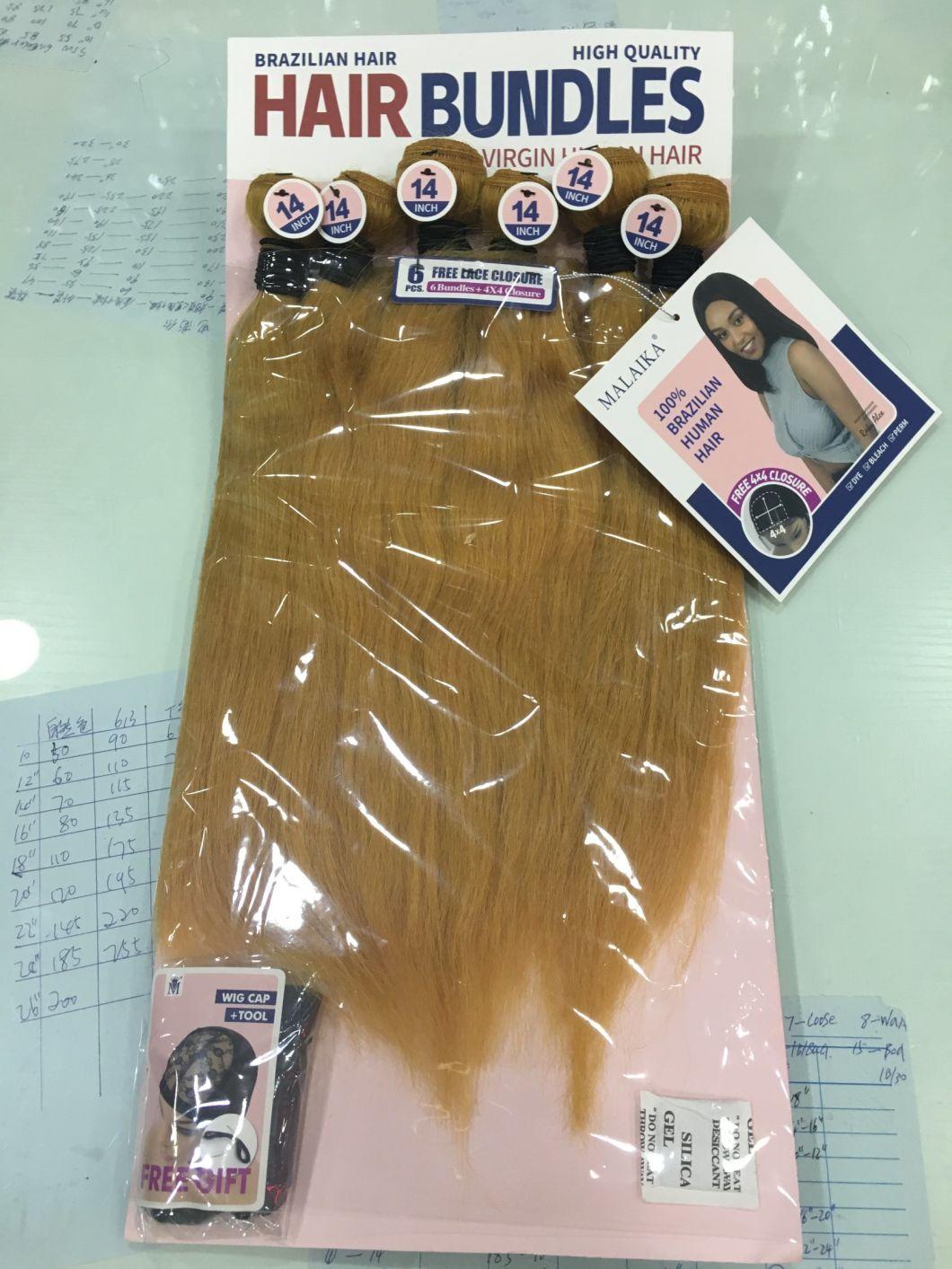 100% Human Hair Packaging Boxes for Straight Brazilian Hair