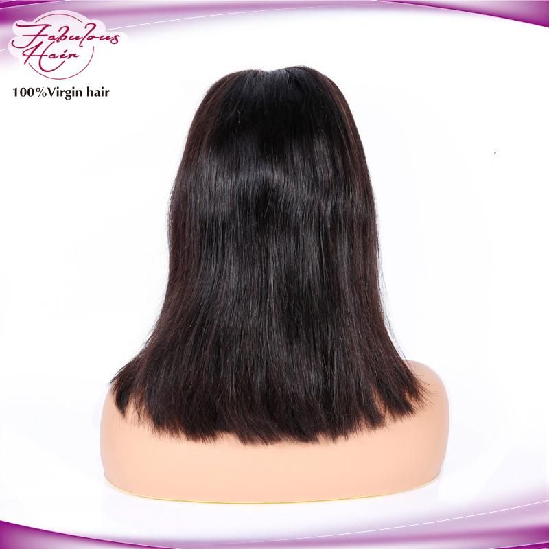 Wholesale Short Straight Malaysian Bob Wigs Human Hair Lace Front