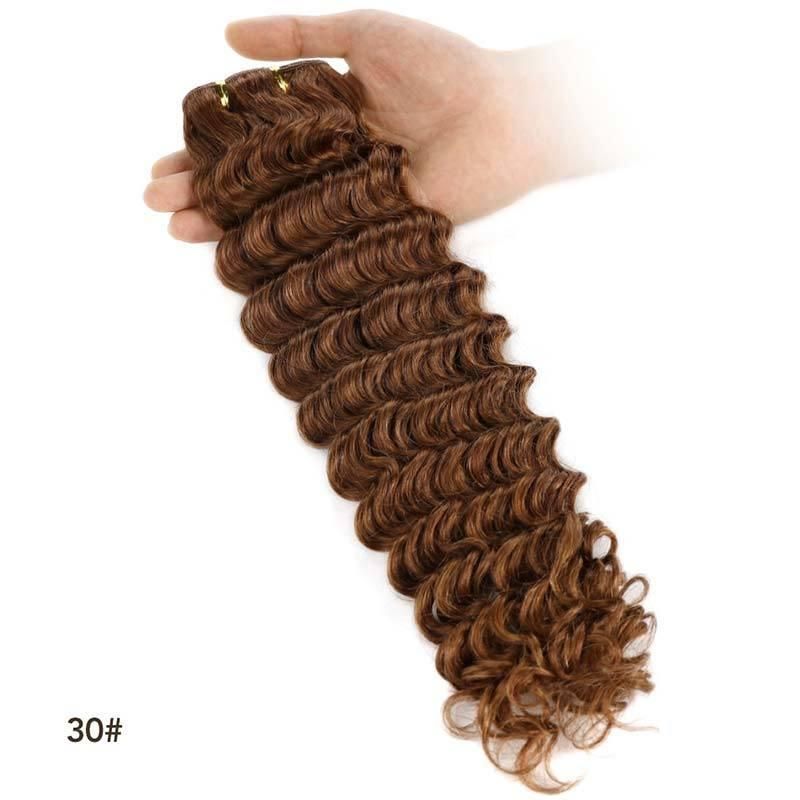 Remy Deep Wave Colorful Human Hair Extensions 12-26′′