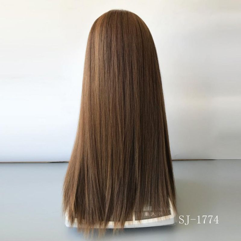 Wholesale Good Quality Full Handtied Long Hair Synthetic Lace Front Wigs with Baby Hair 614