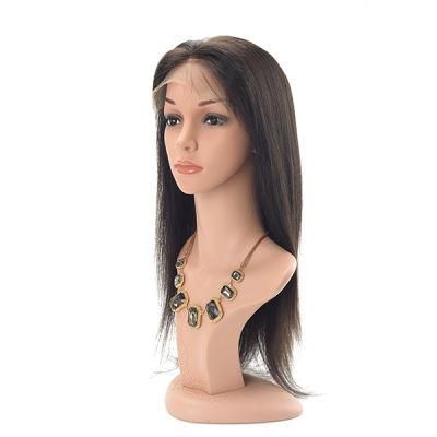 Glueless Lace Front Ladies High Quality Straight Black Human Hair Replacement