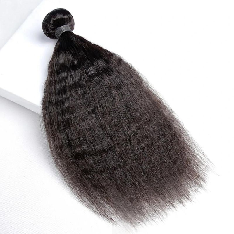 Brazilian Kinky Straight Hair Bundles Unprocessed Human Hair Natural Color Hair