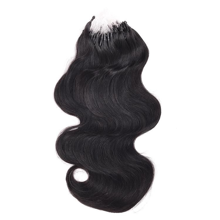 Customized High Quality 12A Micro Rings Link Body Wave Hair Extension Tools 100% Human Hair