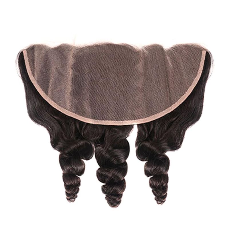 Kbeth Loose Wave Lace Frontal Closure for Italy Girls 2022 Fashion 8 Inch Elastic 13*4 Ear to Ear Human Hair Closures Wholesale