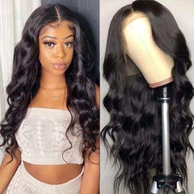 Body Wave Virgin Hair Glueless Wig 13X4 Lace Frontal Wigs Human Hair 150% Density 18 Inches