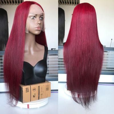 Customizable 100% Raw Human Straight Hair T Part Wigs Middle Part Lace Front Wigs Women&prime;s Artificial Wig Straight Curly Wig