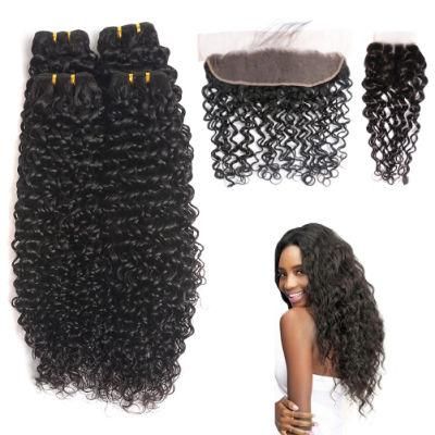 Kbeth 10-40 Inch Virgin Kinky Curly Lace Frontal Closure Pre Plucked with Natural Hairline Brazilian Human Hair Lace Frontal Closure