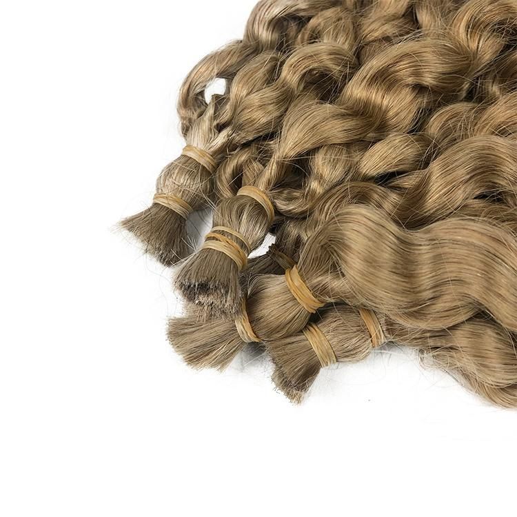 Brazilian Raw Human Hair Double Drawn Water Wave Curly Hair Bulk #27