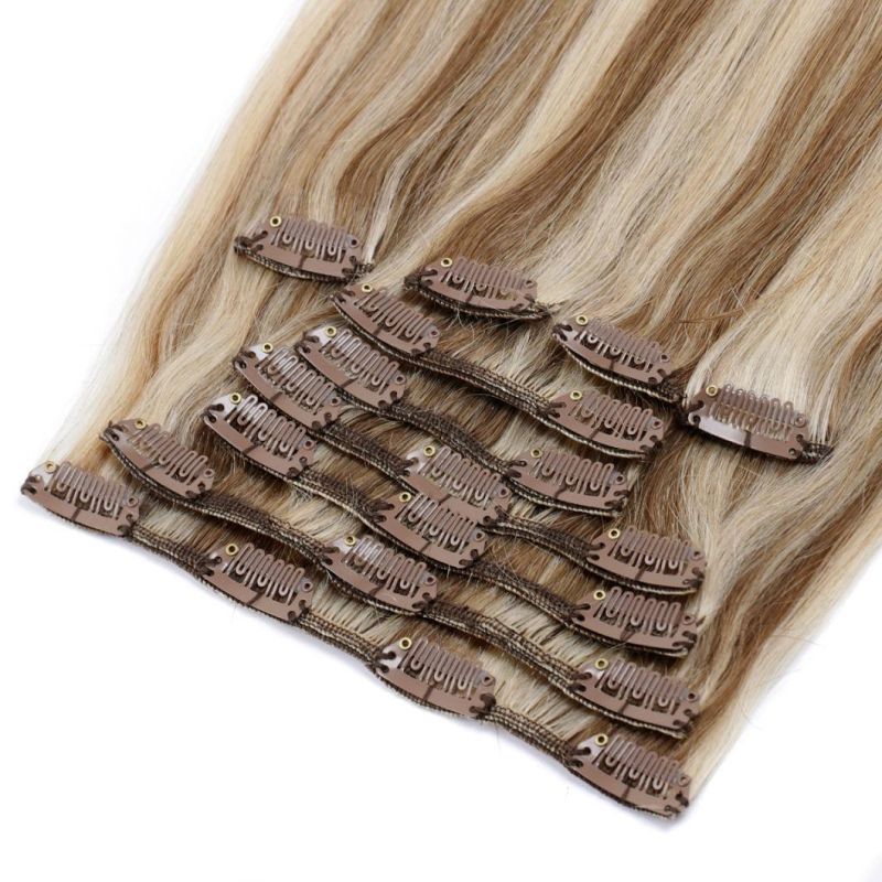 Top Grade 10A Double Drawn Clip in Hair Weft 140g 100% Virgin Hair Clip in Human Hair Extensions