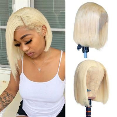 613 Blonde Bob Wig 13X4 Lace Front Human Hair Wigs Pre Plucked HD Transparent Brazilian Straight Short Bob Lace Frontal Wig
