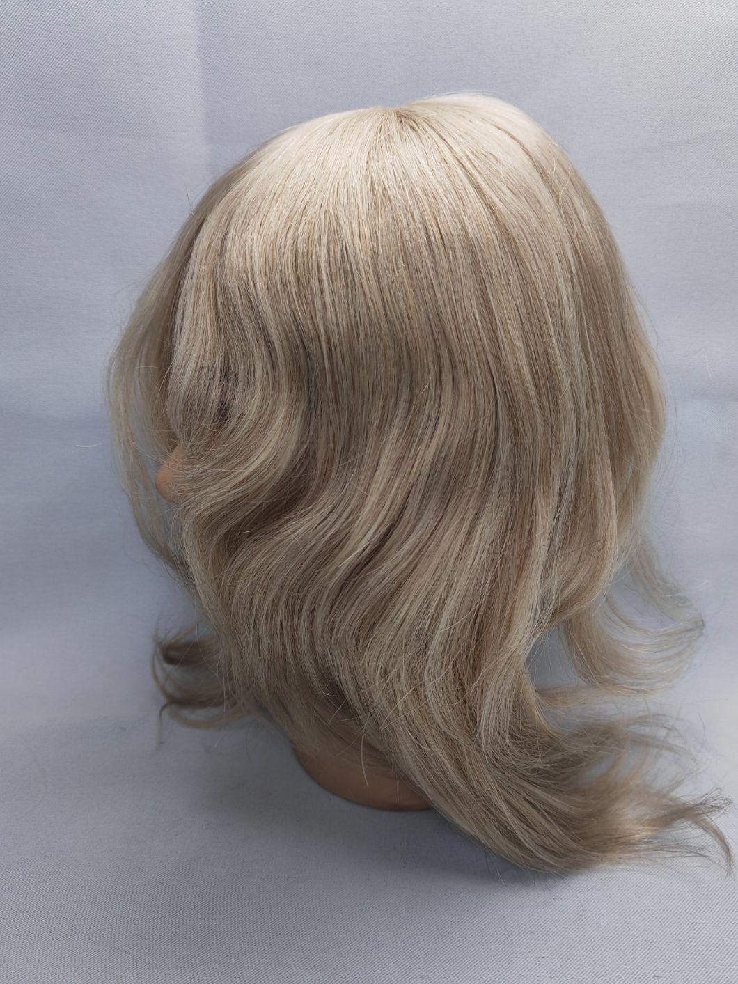 2022 Most Popular Fine Welded Mono Human Hair Wig Made of Human Remy Hair