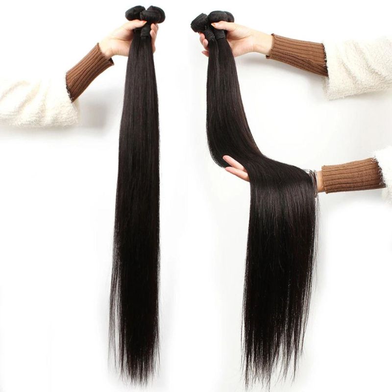 Brazilian Straight Hair Bundles 100% Natural Human Hair Bundles Double Wefts Thick Remy Hair 40 Inches