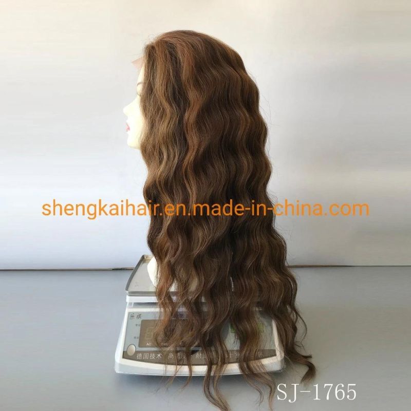 Wholesale Perfect Looking Good Quality Handtied Heat Resistant Fiber Blond Synthetic Lace Front Wigs 632