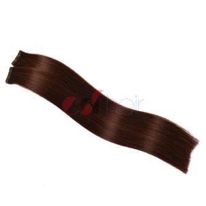 Virgin Brazilian Cuticle Aligned Human Hair Tape in Hair Extension #4 (Chocolate brown)