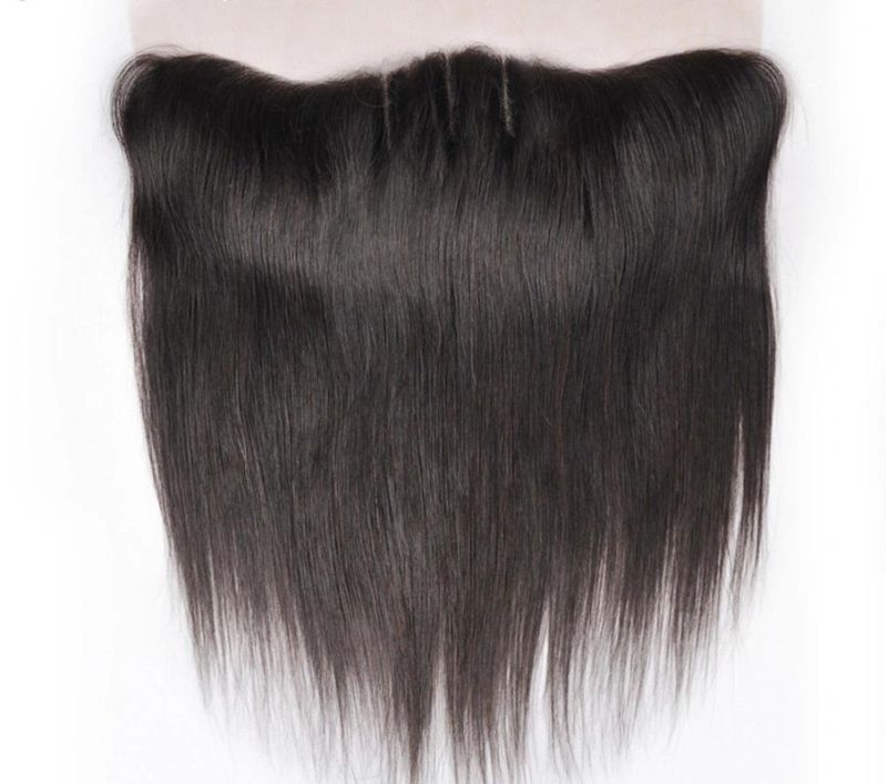 Shine Silk Hair Producs Peruvian Hair Lace Frontal Closure Straight Human Hair Closure 13X4 Ear to Ear Rmey with Baby Hair 8-18inch