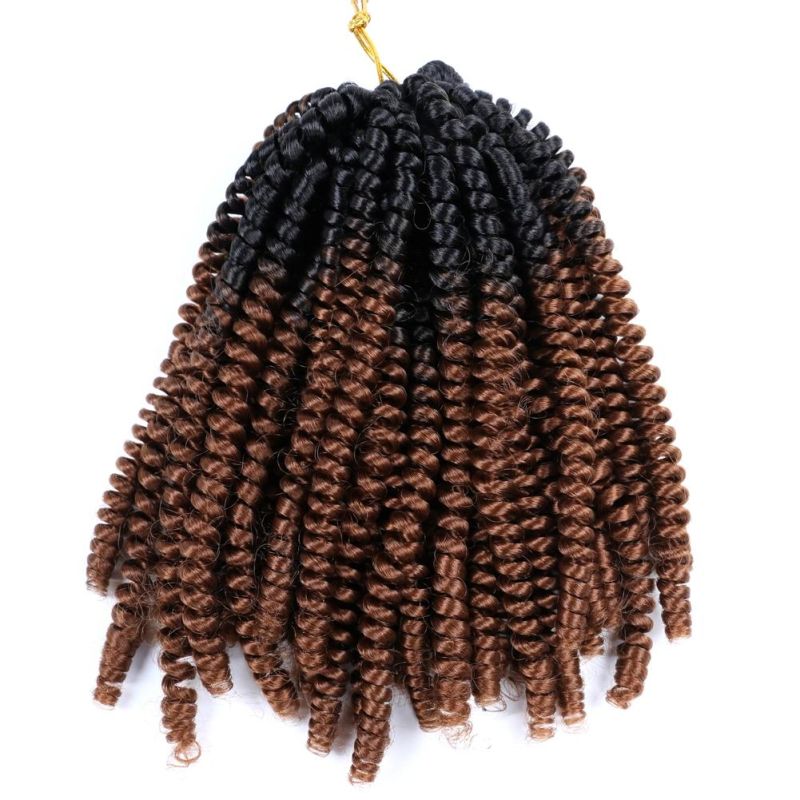 8 Inch Pre-Twisted Ombre Color Spring Twists Curly Crochet Braid Hair Extension