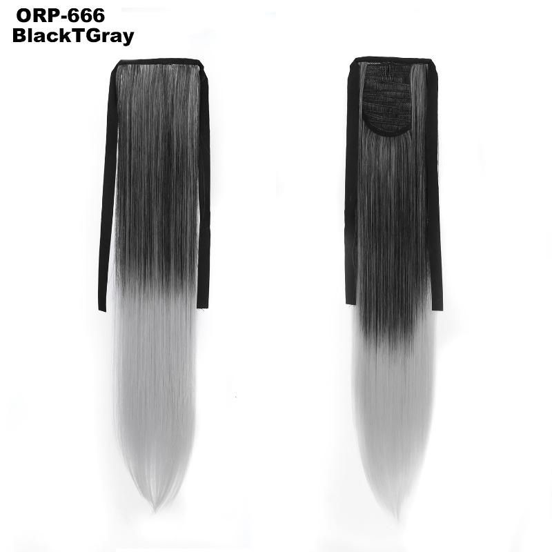 Synthetic Silky Straight Tie up Ponytail Clip in Hair Extension