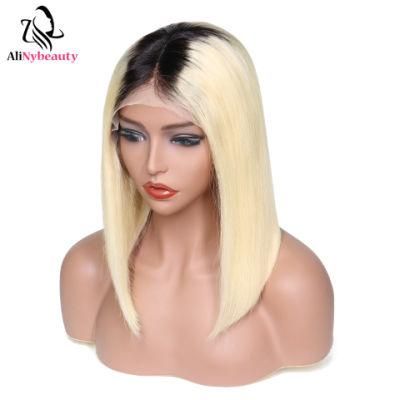 Brazilian Straight 1b/613 100% Remy Human Hair Lace Front Wig