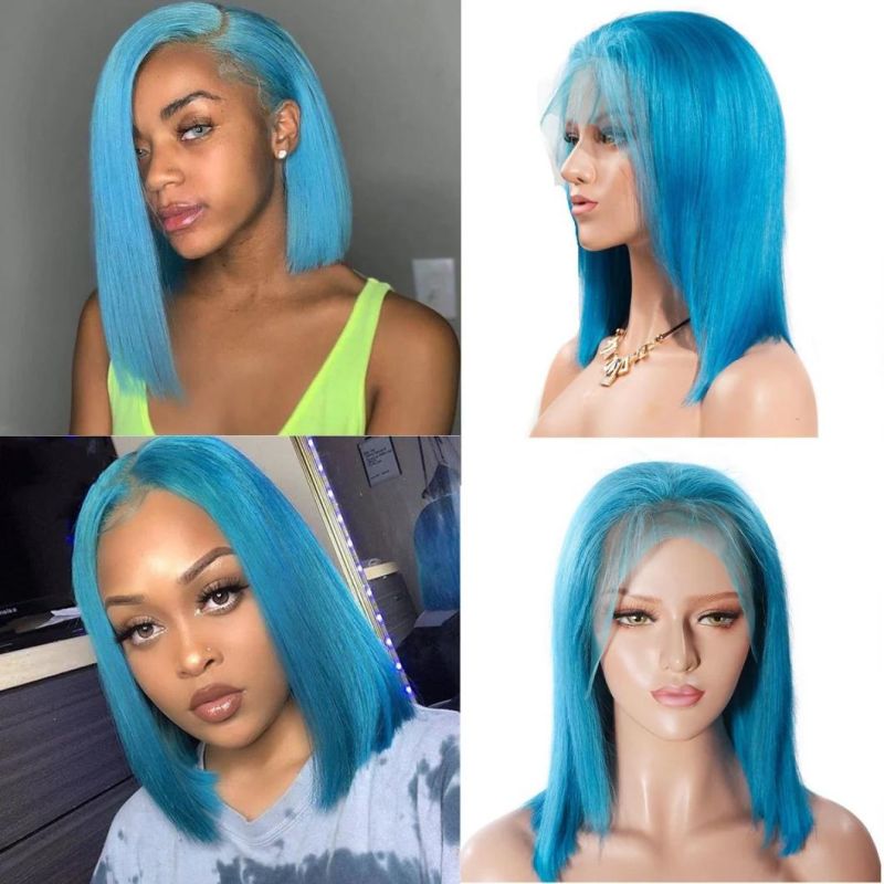 Colorful Short Bob Lace Front Wigs High 180 Density