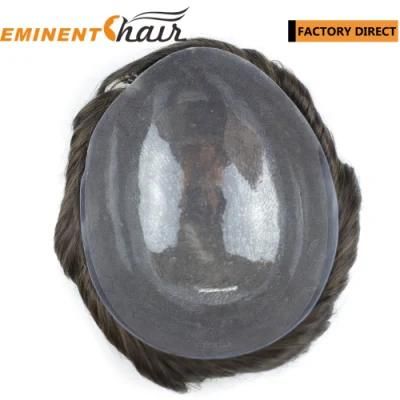 New Product Custom Made Human Hair Skin Toupee with adhesive