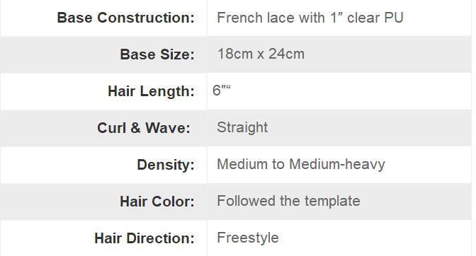 High Quality Human Hair - Men′s Luxury Lace & PU Base