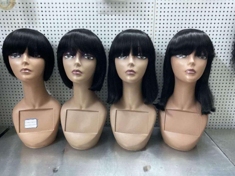 Bob Wigs with Bangs Natural Vigrin Bob Wig Cuticle Aligned Bob Wig for African American