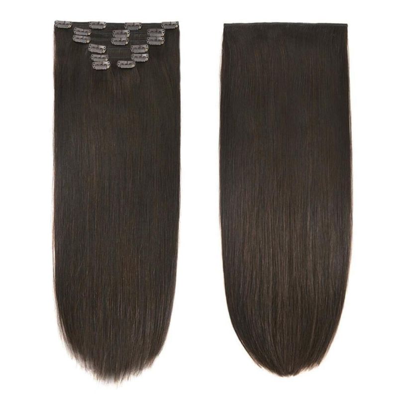 Natural Color Real Remy Human Hair Clip in Hair Extension