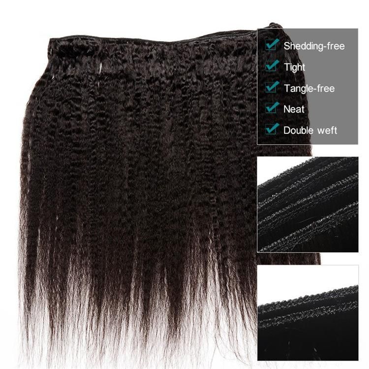 Wholesale Remy Hair Extension Kinky Straight Human Hair Bundles