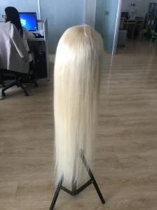 40 Inch High Quality Virgin Human Hair Wig with 613 Blond Color