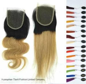 22&quot; Lace Closure Brown Virgin Hair Ombre Color 2tone/3tone