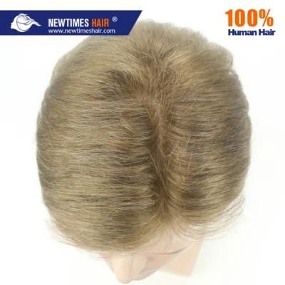 Invisible Knots Natural Men&prime;s Hair Extension Toupee Human Hair