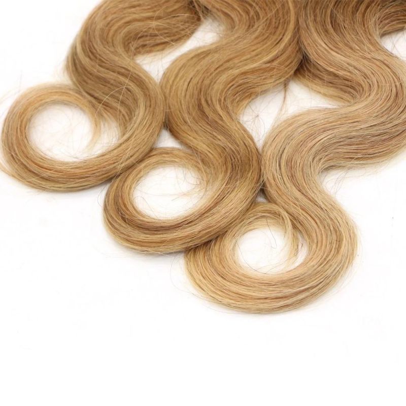 1b/4/27 Body Wave Brazilian Remy Human Hair Weave with Closure