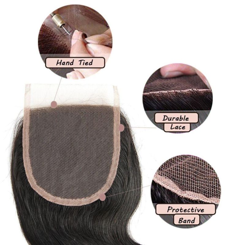 Peruvian Hair with Closure Grade 12A, 5X5 Transparent Lace Closure, Closures Lace 5*5