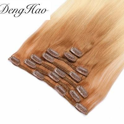 Human Natural Unprocessed Double Drawn Factory Clip Hair