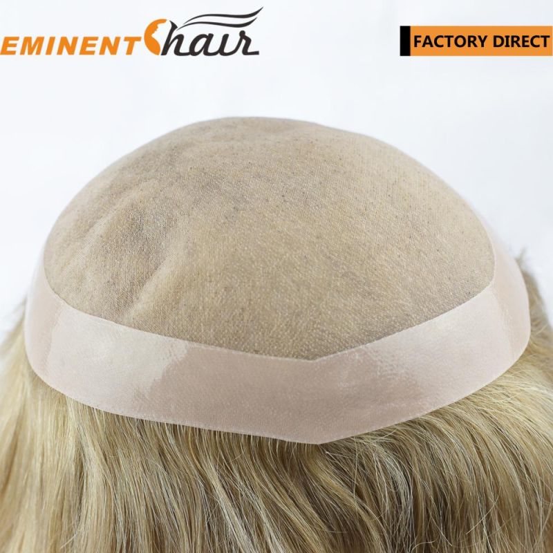 Mono Base Blond European Hair Women Toupee Wig