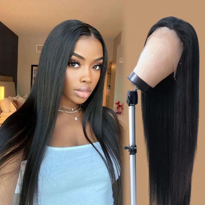 Luxuve Glueless 4X4 13X4 HD Lace Frontal Human Hair Wigs for Black Women Cuticle Aligned Raw Indian Virgin Hair HD Full Lace Wig