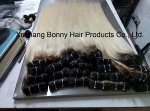Machine Made Hair Weave Ombre Color Human Hair Extension