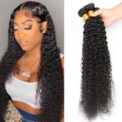 Factory Wholesale Kinky Curly Brazilian Virgin Human Hair Bundles Natural Black 28 Inch