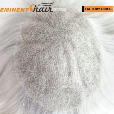 Custom Made French Lace Toupee Men&prime; S Grey Hair