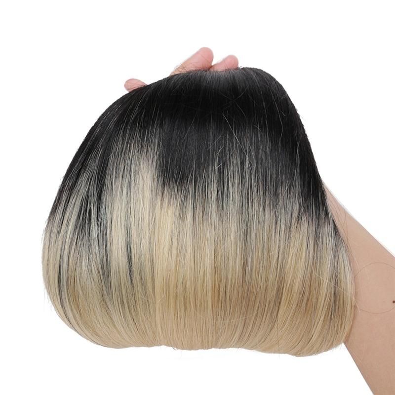 Cuticle Aligned Raw Virgin Straight Ombre 1b 613 Blonde Human Hair Bulks