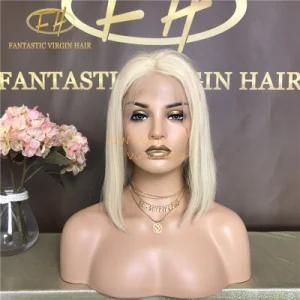 Hot Sell Brazilian/Indian Virgin/Remy Human Hair Full/Frontal Lace Bob Wig with #613 Color