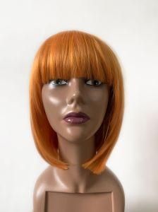 Wholesale Short Straight Orange Synthetic Hair Wig