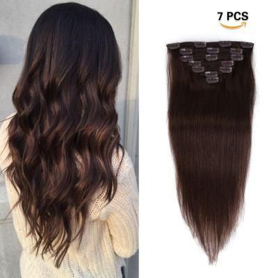 Brazilian Hair Clip in Hair Extensions Body Wave Human Hair Extension (AV-CH70-16-2)