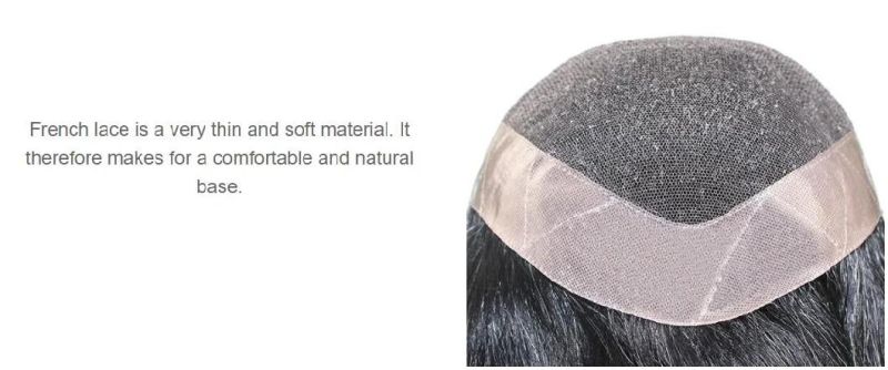 Men′s High Quality French Lace Base with Npu All Around - Hair Loss Solutions