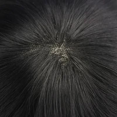Mono Female Toupee with Npu All Around and Clips Human Hair Bang
